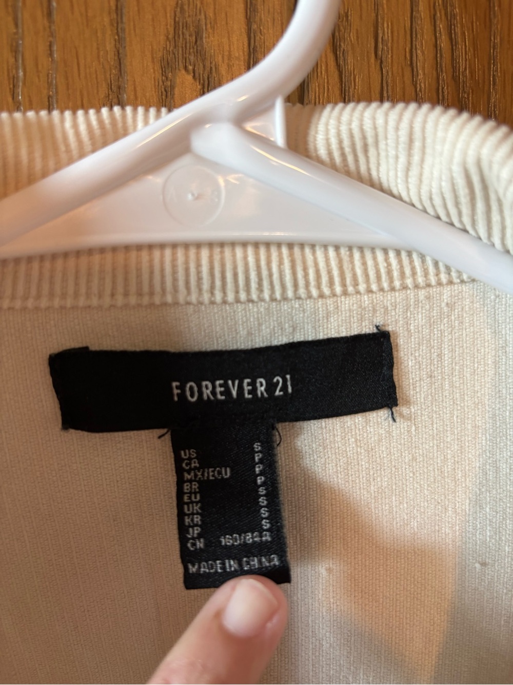 Forever 21 Cream Ribbed Button Down - Picture 4 of 6